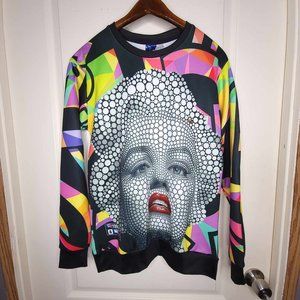 Mr. 1991 INC & Miss Go Women's Large Marilyn Monroe Long Sleeve Shirt